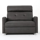 Alma - Contemporary Upholstered Loveseat Recliner - Slate