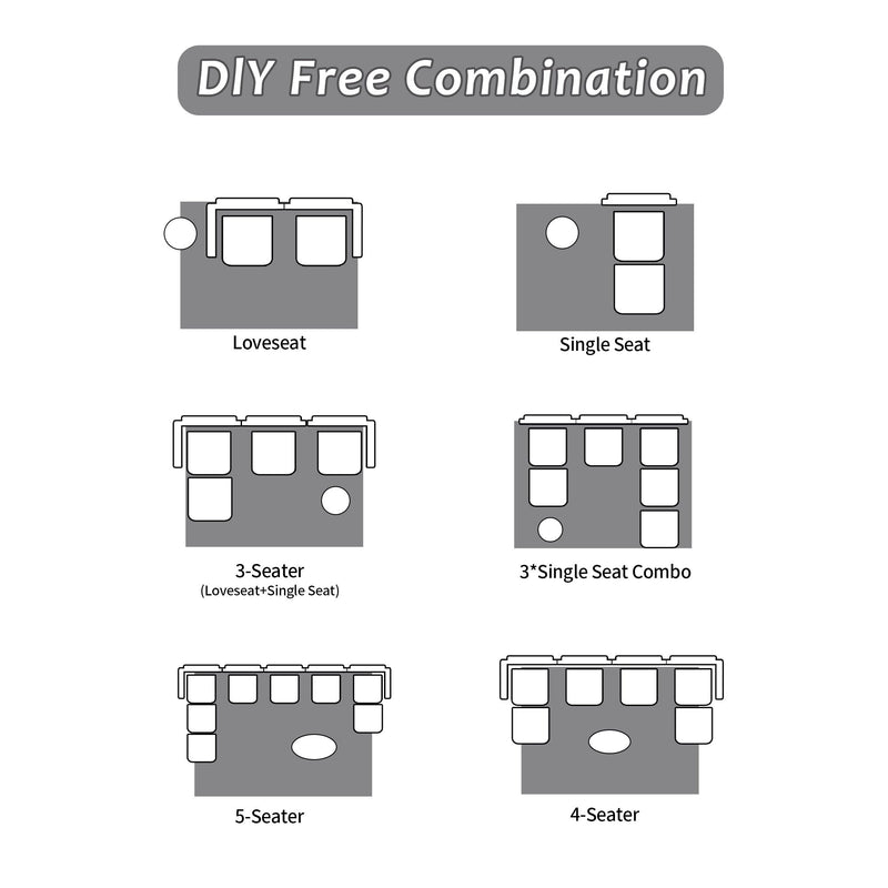 Compressed Sofa, Large Sectional Couches For Living Room - Gray
