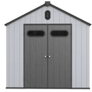 Resin Plastic Storage Shed For Backyard Garden With Spire Tool Storage