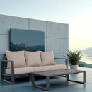 Durable Sofa With Rectangular Coffee Table