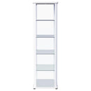 Aero - 5-Shelf Display Curio Cabinet With Led Lighting