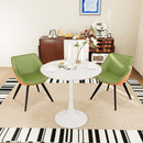 Round Dining Table Set With Tulip Design And 2 Chairs