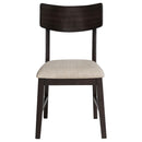 Catley - 5 Piece Round Drop Leaf Dining Table Set - Dark Coffee