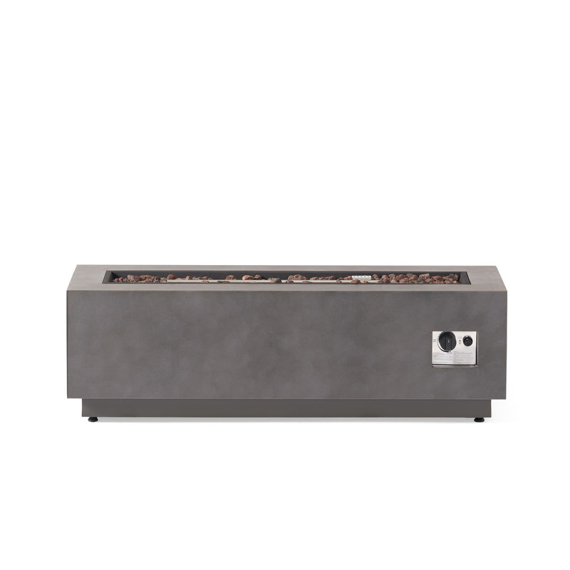 Modern Rectangular Iron Fire Pit 50,000 Btu
