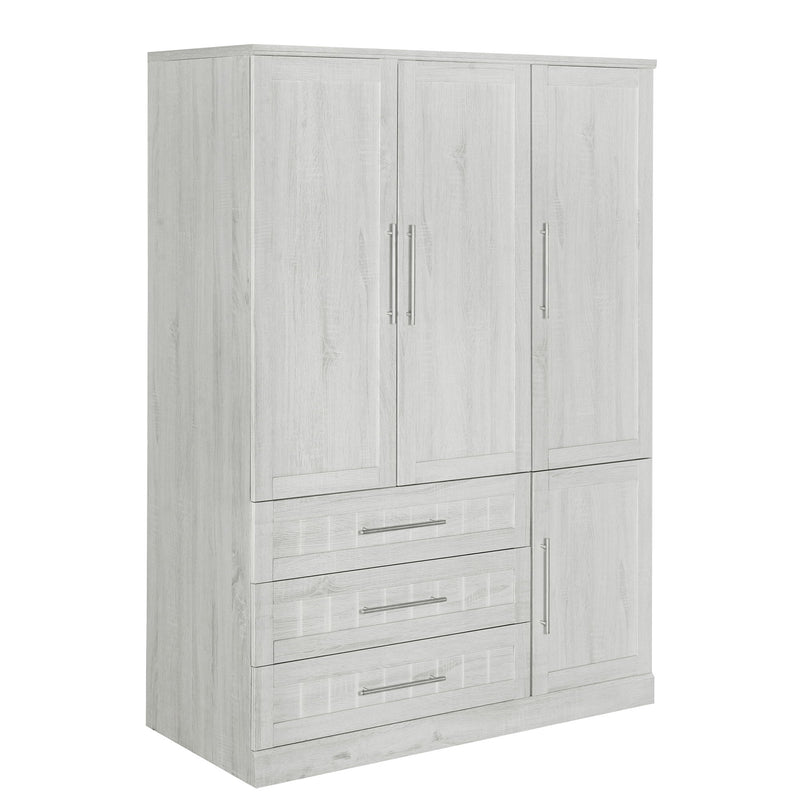 4 Door Wardrobe Armoire With 3 Drawers