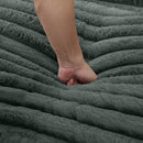 Plush Oversized Double Chaise Lounge Sofa Bed With USB Ports And Cup Holders