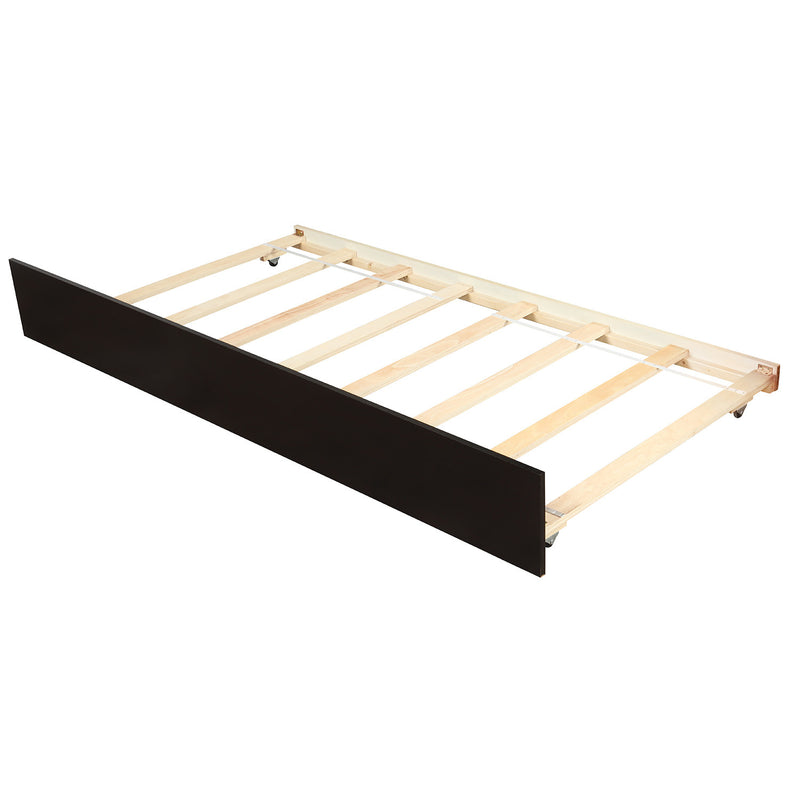 Twin size Platform Bed with Trundle, Espresso