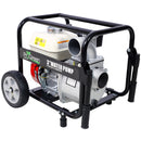 Honda - Gx160 Engine Water Pump 3" 264Gpm With Accessories Kit And Handle Wheel Kit - Black / Red