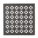 Lunaire - Outdoor Square Cast Aluminum Side Table With Lattice Top And Curved Legs - Bronze