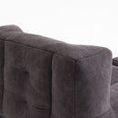 Modern Indoor Fluffy Bean Bag Chair With Memory Foam And Ottoman, Super Soft