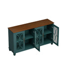 Elegant 4 Door Cabinet With Tempered Glass Doors