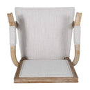 French Country Style Upholstered Dining Chair With Square Backrest