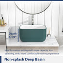 Square Vessel Bathroom Sink - Green