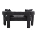 Modern Chenille Loveseat Sofa, Comfy Upholstered 2 Seater