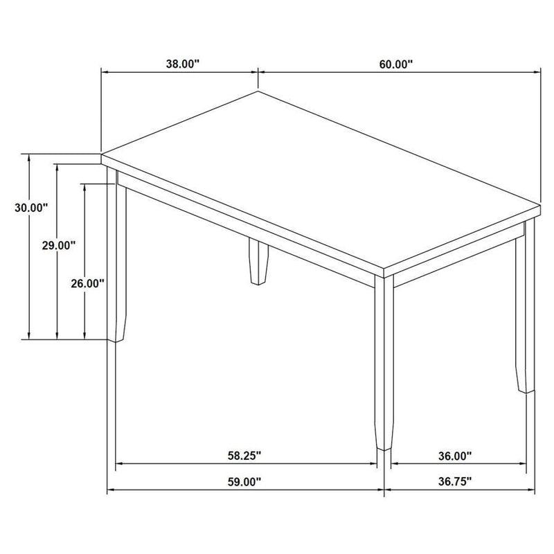 Barlow - 6 Piece Rectangular Dining Table Set - Gray And Black