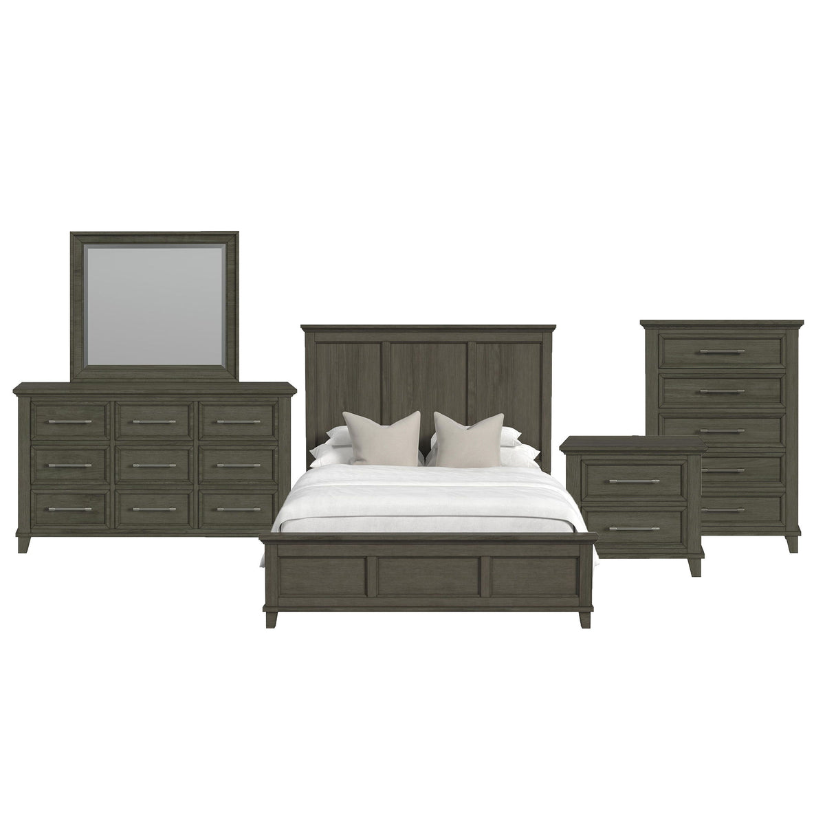 Canterbury Panel Bedroom Set in Dark Gray by Elements International, view 13