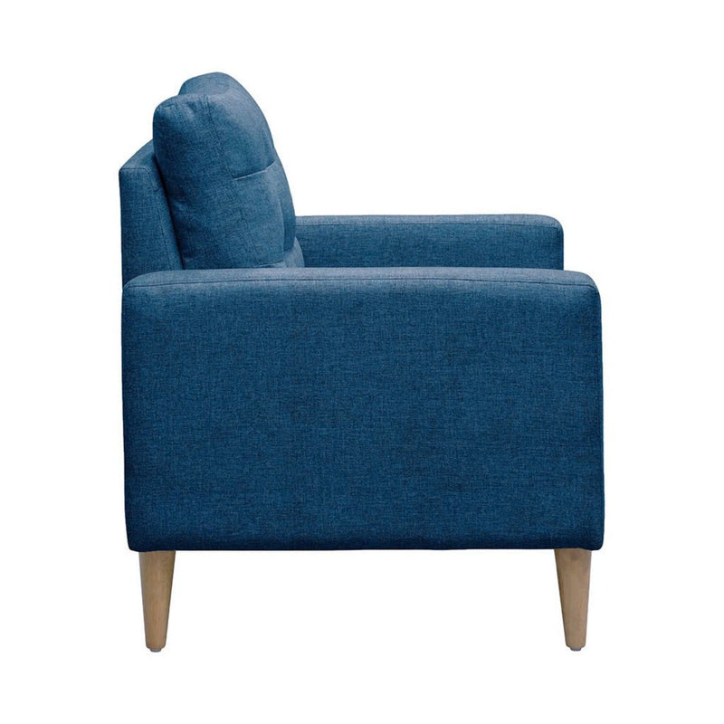 Contemporary Tufted Back Accent Chair With High Density Foam Support - Blue