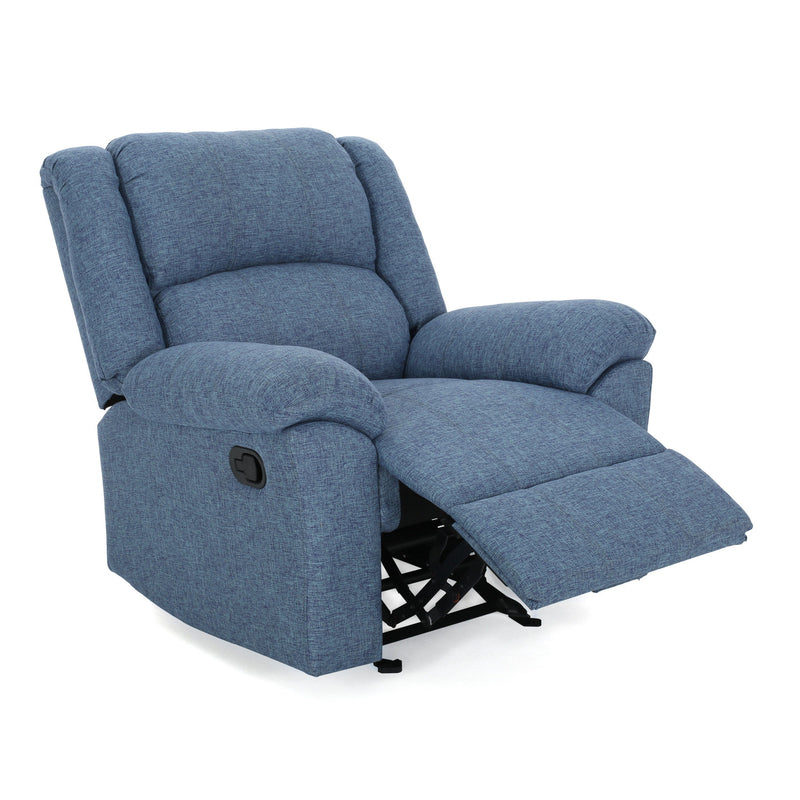 Wide Manual Glider Standard Recliner - Navy Blue