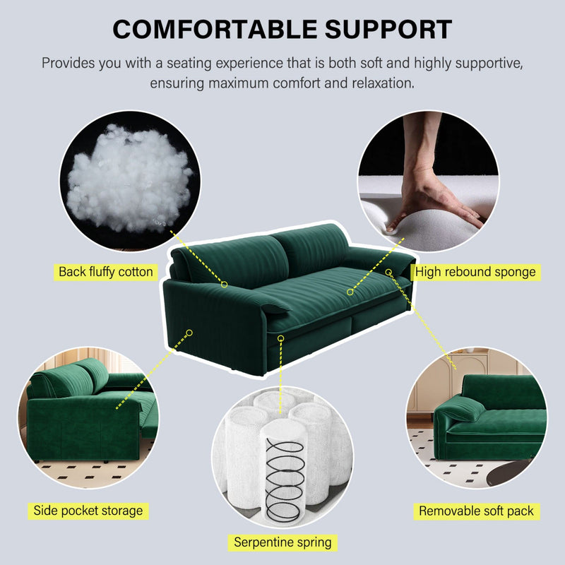 Pull Out 3 In 1 Convertible Sleeper Sofa With Side Storage, Multi Functional