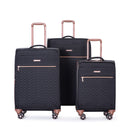4 Piece Set, Softshell Suitcase Spinner Wheels Terylene Luggage Sets