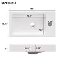 Floating Bathroom Vanity With Resin Basin, Left Side Storage - White