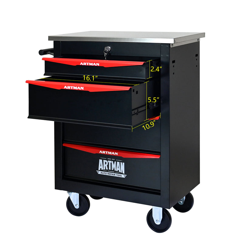 Drawer Multifunctional Tool Cart With Wheels For Garage