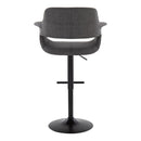 Vintage Flair - Mid Century Modern Adjustable Barstool With Straight T Footrest (Set of 2)