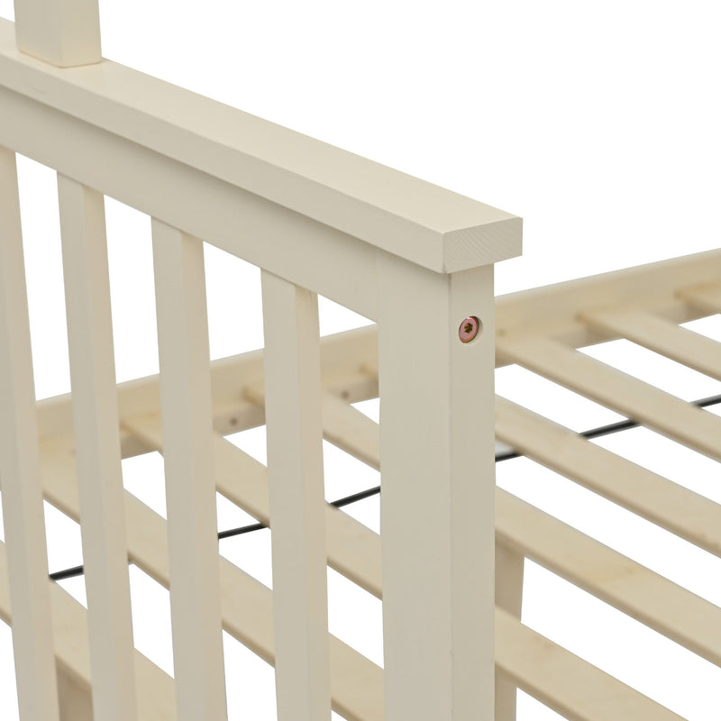 Bunk Bed With Ladder, And Safety Guard Rails