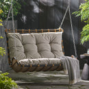Arruda - Outdoor Wicker Porch Swing With Cushions