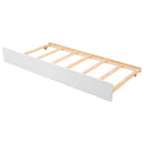 Twin Storage House Bed for kids with Bedside Table, Trundle, White