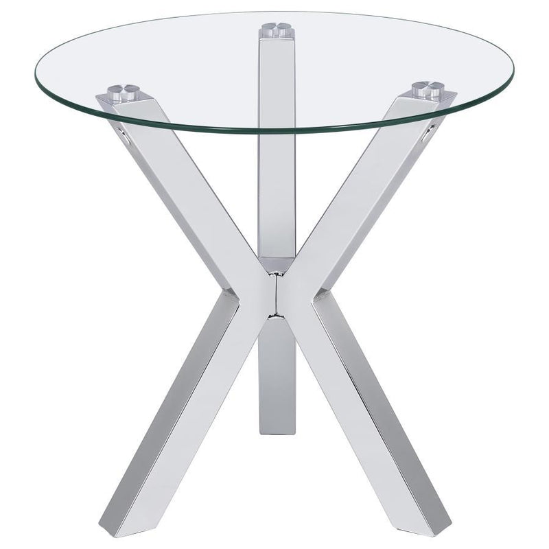 Kenzie - Round Tempered Glass Top Table