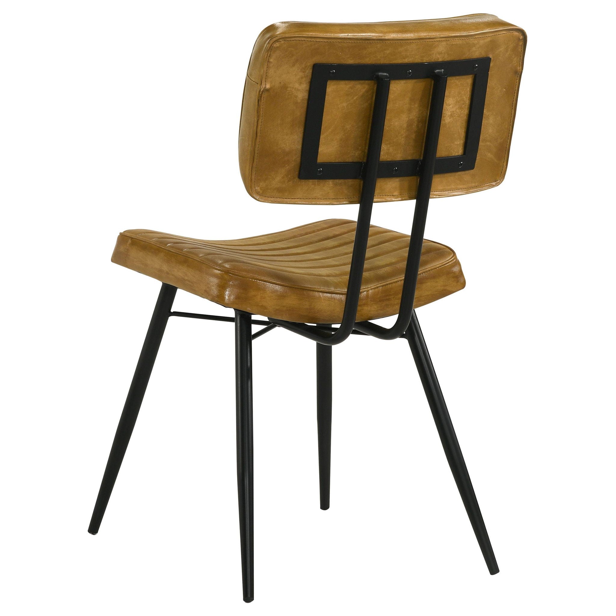 Misty Leather Upholstered Dining Side Chair Camel (Set of 2) - Atlantic Fine Furniture Melbourne FL