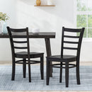 Farmhouse Style Dining Chair Set With Traditional Ladder Back Design
