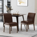 Modern Dining Chair With Upholstery - Dark Brown