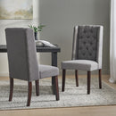 Sophisticated Tufted Dining Chair With High Back Design