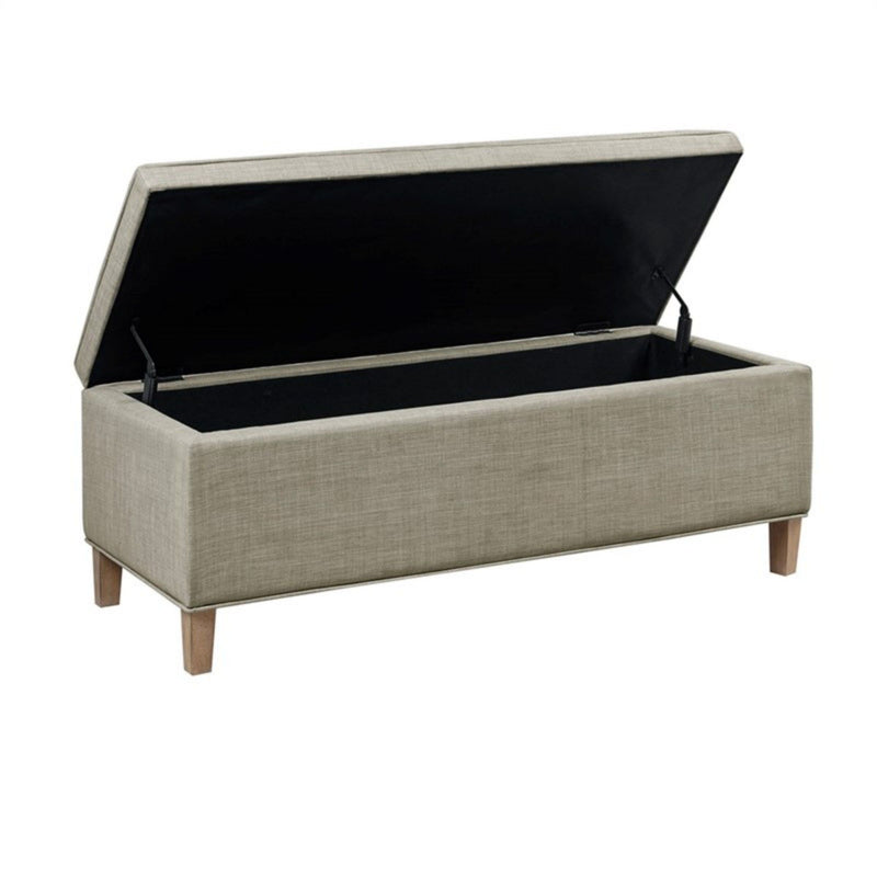 Caymus - Rectangular Soft Close Storage Bench - Light Gray
