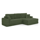Modern Minimalist L Shape Modular Sectional Sofa, Corduroy Couch