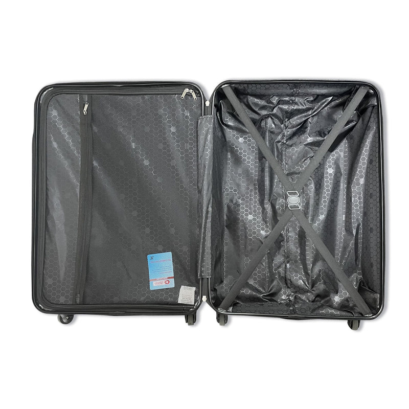 3 Piece Luggage Sets Lightweight Suitcase With Two Hooks, Spinner Wheels, Tsa Lock, Durable Hard Shell