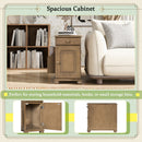 Vintage Flip Top Side Table With USB Ports