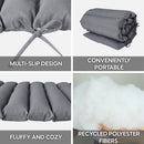 2 Piece Outdoor Chaise Lounge Chair Cushion Set