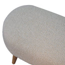 Boucle Hallway Bench - Cream
