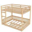 Stylish Bunk Bed With Ladder And Guardrails