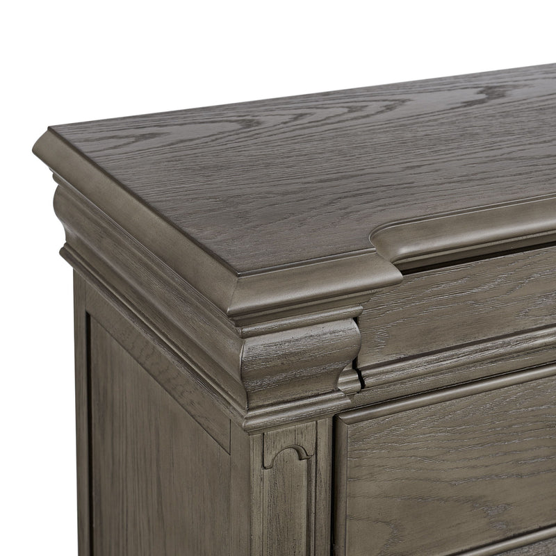 Kings Court - Dresser & Mirror - Gray