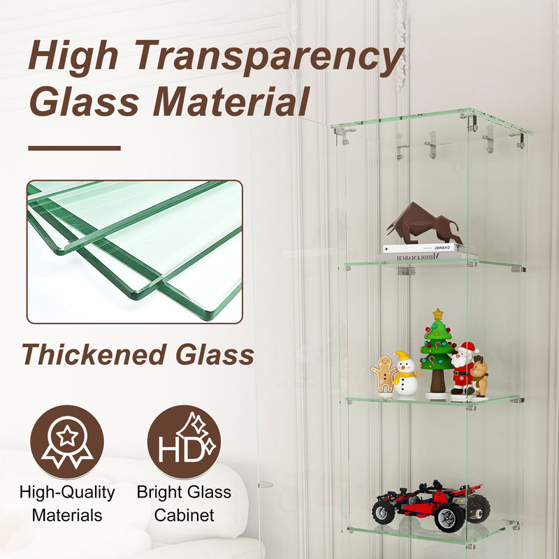 Premium 5 Tier Glass Display Case With 5 Dynamic LED Modes