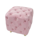 Modern Velvet Upholstered Ottoman, Exquisite Small End Table, Soft Foot Stool, Dressing Makeup Chair, Comfortable Seat For Living Room, Bedroom, Entrance