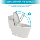 1 Piece Toilet And Soft Closing Seat - White