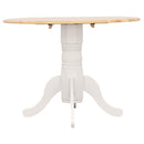Allison - Round Drop Leaf Extension Dining Table - White - Atlantic Fine Furniture Inc