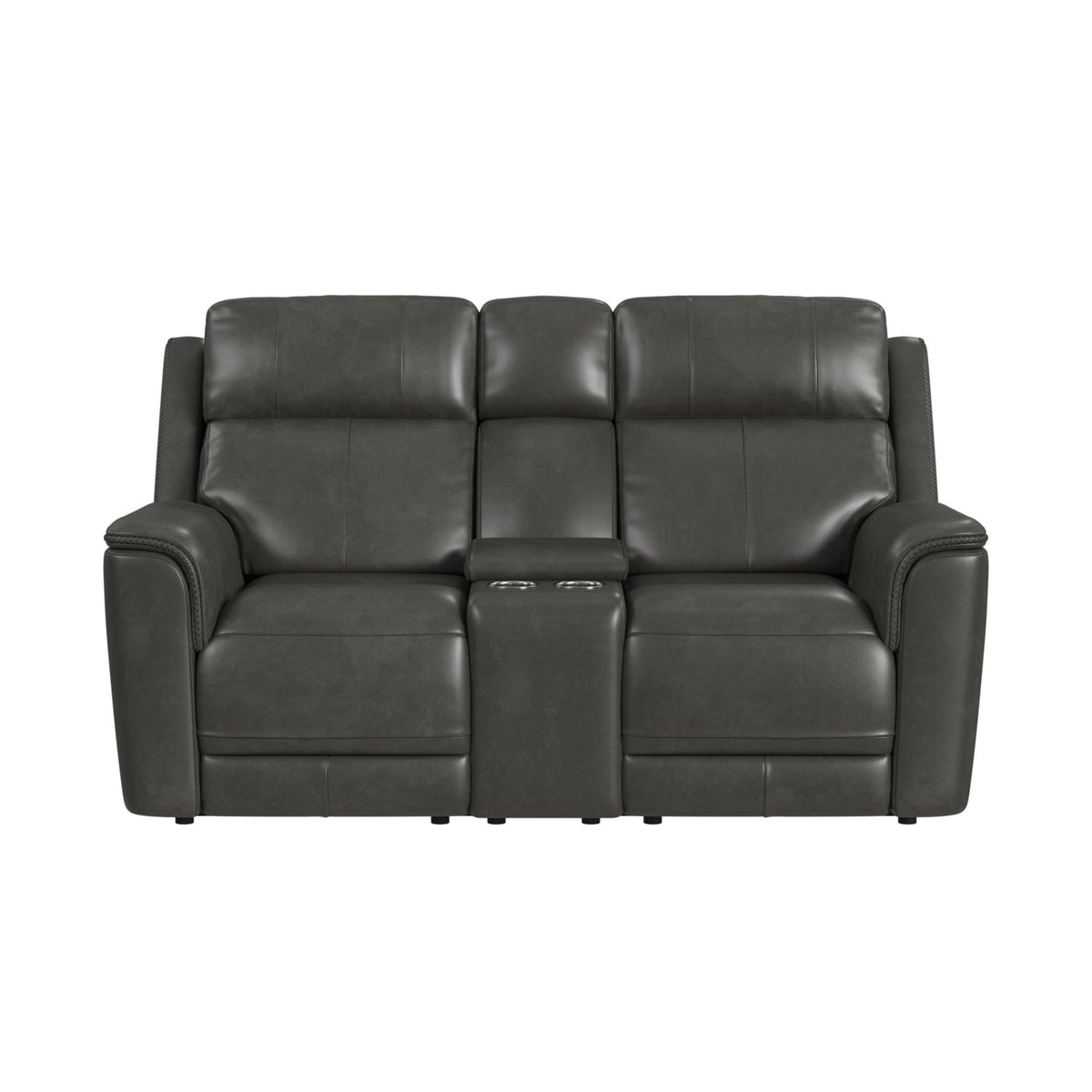 Mustang P3 Loveseat With Console in Dark Brown by Elements International, view 14