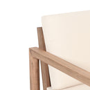 Outdoor Acacia Wood Patio Club Chair, Wood Patio Furniture, Waterproof Thick Cushion Deep Seating For Porch - Brown Wash / Beige