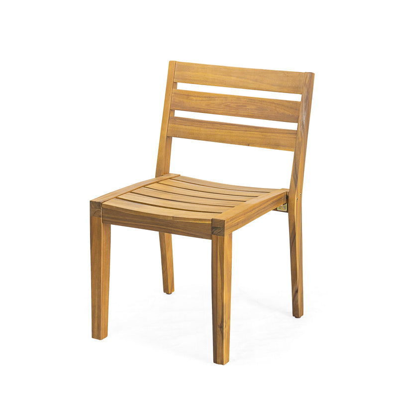 Outdoor Dining Side Chair (Set of 2) - Teak Finish